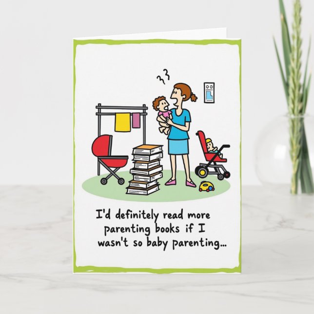 Parenting Cartoon Style Mothers Day Card (Front)