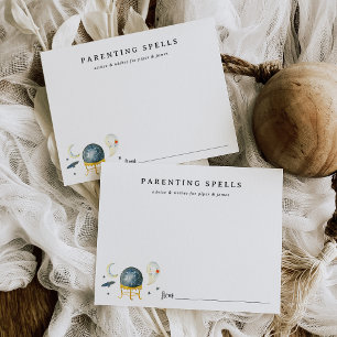 Parenting Spells Halloween Baby Shower Advice Card