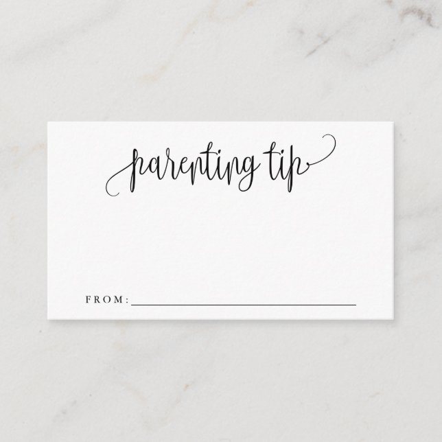 Parenting Tip Jar Cards, Minimalist Advice Cards (Front)