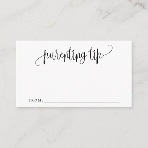 Parenting Tip Jar Cards Minimalist Advice Cards