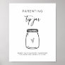 Parenting Tip Jar Sign Baby Shower Game Decor F201