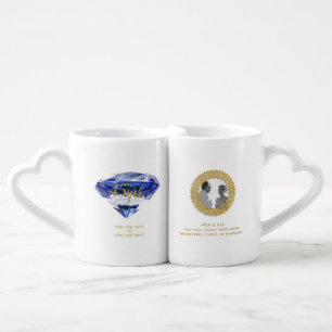 Parents 45th Wedding Anniversary Sapphire PHOTO Coffee Mug Set