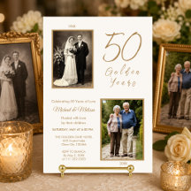Parents 50th Anniversary Photo Invite
