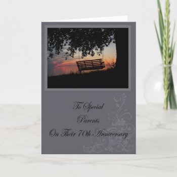 Parents 70th Anniversary Card by freespiritdesigns at Zazzle