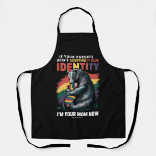 Parents Accepting Im Your Mom Now Bear Hug LGBTQ Apron