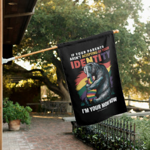 Parents Accepting Im Your Mom Now Bear Hug LGBTQ House Flag
