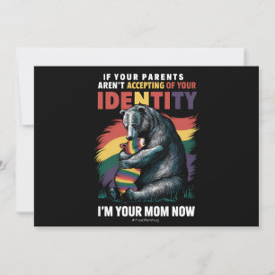 Parents Accepting Im Your Mom Now Bear Hug LGBTQ Invitation