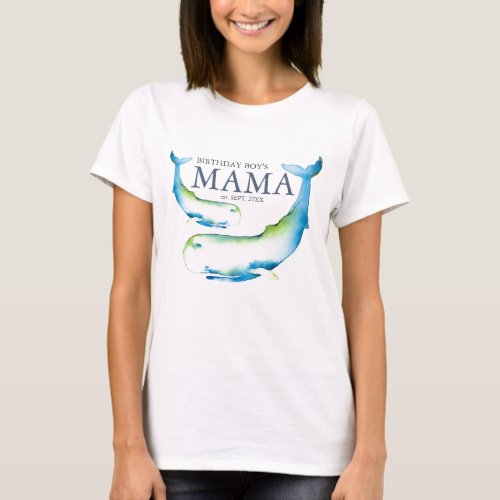 Parents Birthday T_shirts Nautical Blue Whales