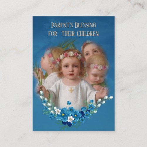 Parents Blessing for their Children Holy Card