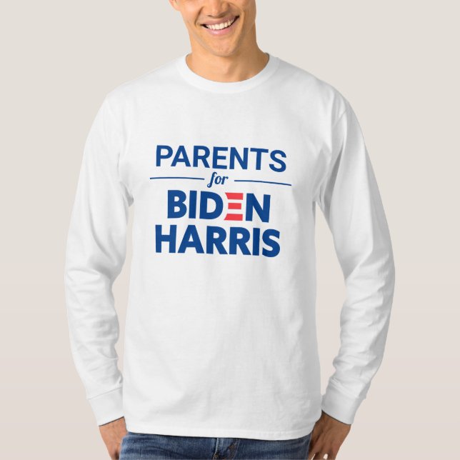 Parents for Biden Harris Custom Text T-Shirt (Front)