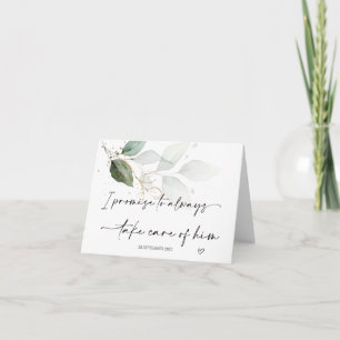 Parents In Law Gift Bride Gift Care of Him Wedding Card