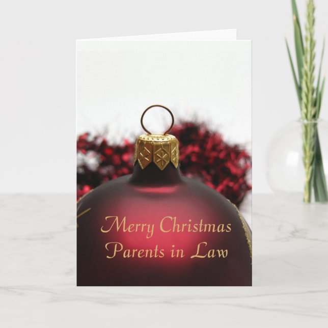 parents in law Merry Christmas card (Front)