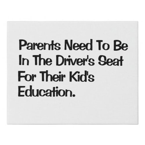 Parents In The Drivers Seat For Their Kids Faux C Faux Canvas Print