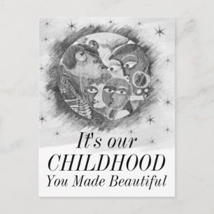 Parents make our worlds beautiful postcard