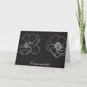 Parents Mom and Dad Wedding Thank You Card