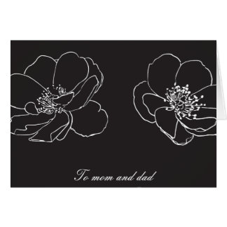 Parents Mom and Dad Wedding Thank You Card