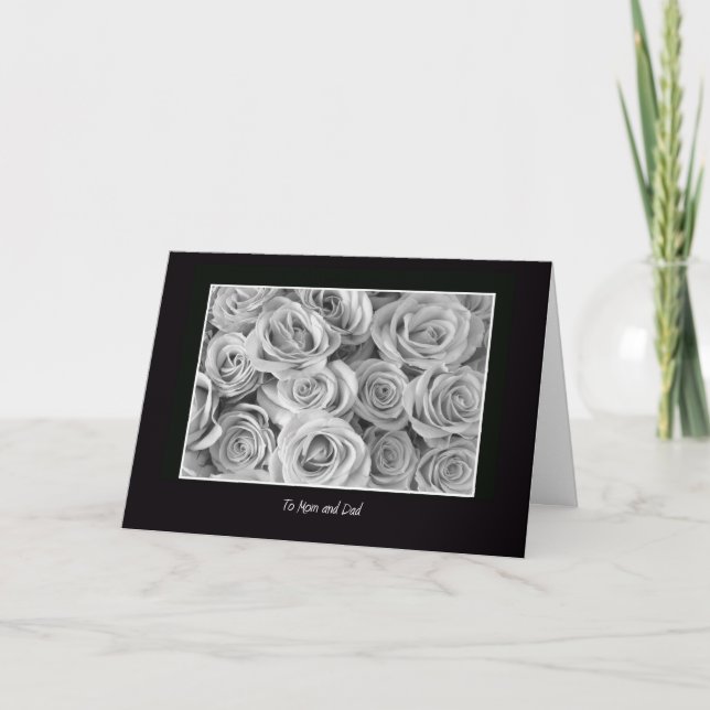 Parents Mom and Dad Wedding Thank You Card (Front)