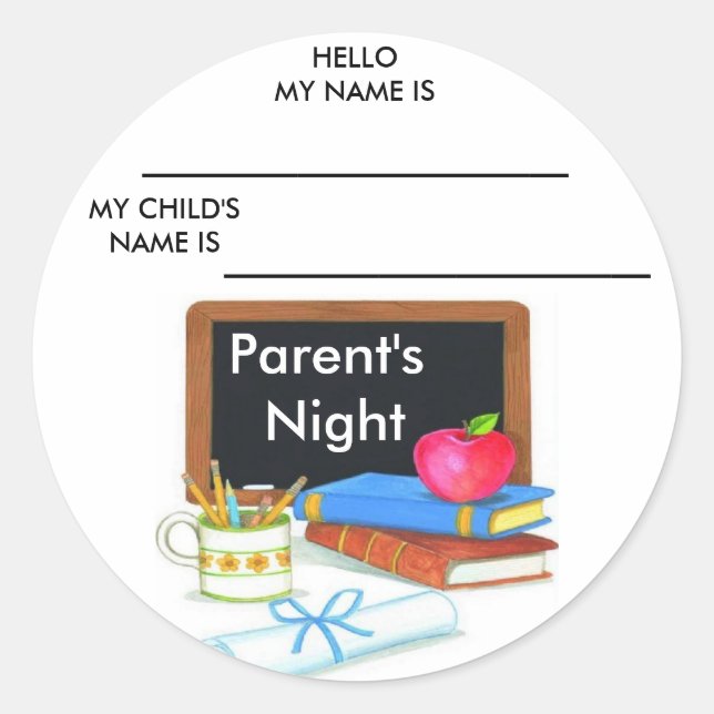 Parent's Night Stickers (Front)
