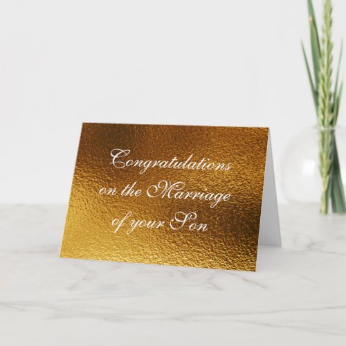 Parents of Bride Congratulations Greetings Card