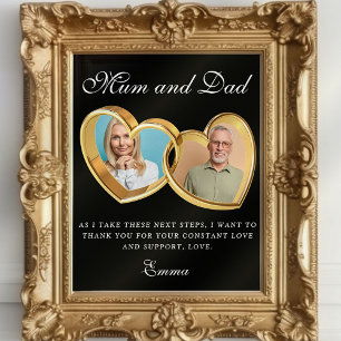 Parents of the Bride Gift, Mom Dad Wedding Gift Po Poster