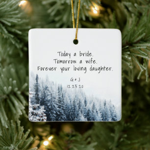 Parents of the Bride Ornament - Winter Snow