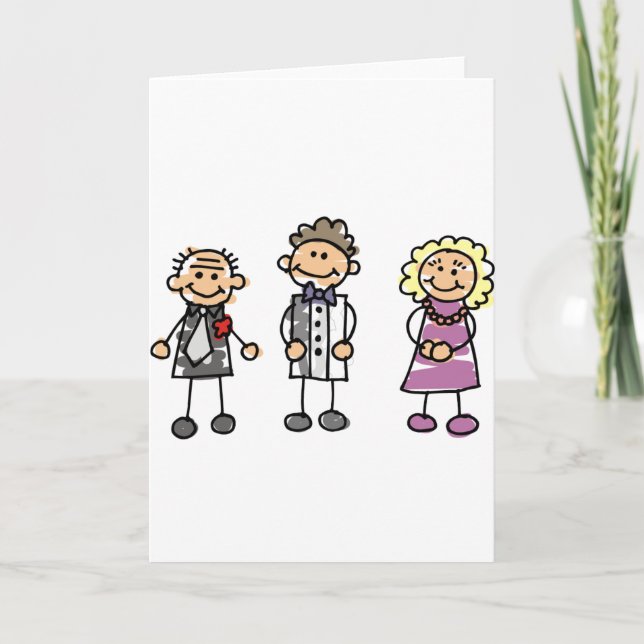 Parents Of The Groom On Wedding Day Card (Front)