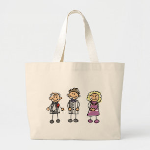 Parents Of The Groom On Wedding Day Large Tote Bag