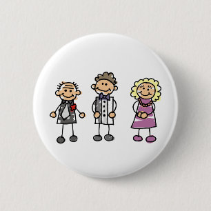 Parents Of The Groom On Wedding Day Pinback Button