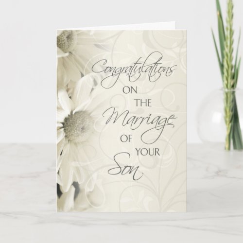 Parents of the Groom Wedding Congratulations Card