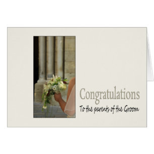 Parents of the groom wedding congratulations cards