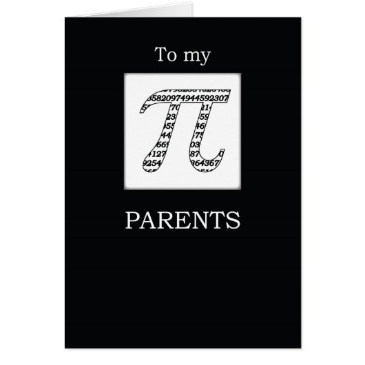 Parents Pi Day Black Cards (Front)