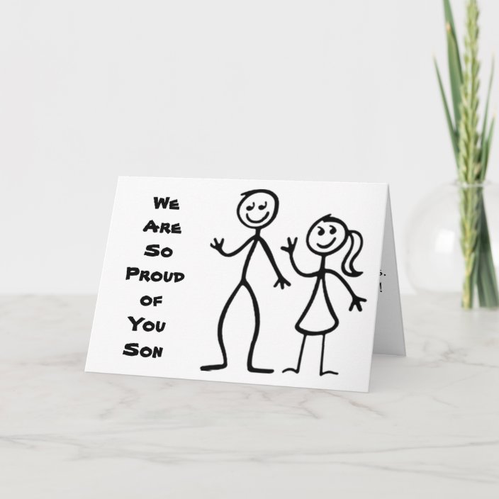 Parents Say Goodbye We Are So Proud Of Son Card Zazzle Com