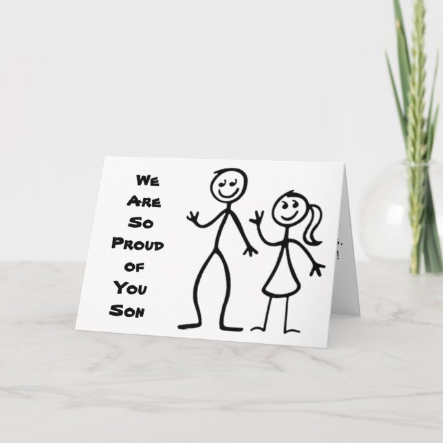 **PARENTS** SAY GOODBYE/WE ARE SO PROUD OF **SON** CARD (Front)