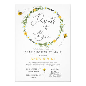 Parents to Bee Baby Shower by Mail invitation