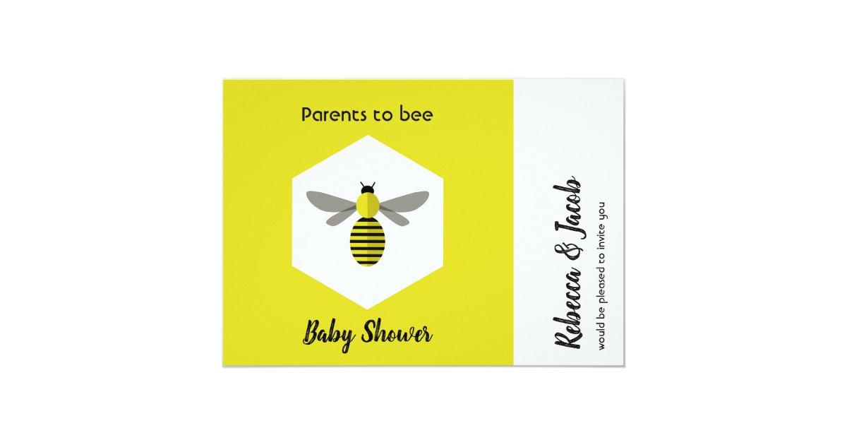Parents To Bee Baby Shower Invitation Zazzle Com