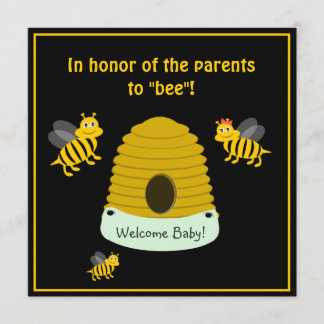 Parents To Bee Bumble Bee Baby Shower Invitation