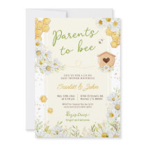 Parents to Bee Bumblebee Co-ed Honey Baby Shower I Invitation