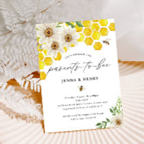Parents to Bee, Honey Bee & Daisies Baby Shower Invitation