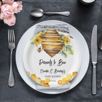 Parents to bee spring bee baby shower template paper plates