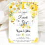 Parents to Bee Yellow Floral Baby Shower Neutral Invitation