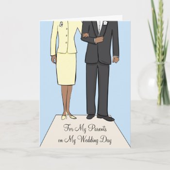 Parents Wedding African American Thank You Card by tobegreetings at Zazzle
