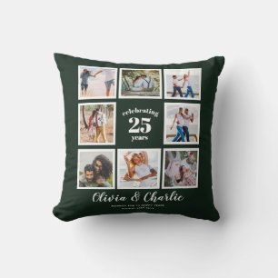Parents Wedding Anniversary PHOTO Custom Branded Throw Pillow