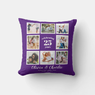 Parents Wedding Anniversary PHOTO Custom Branded Throw Pillow