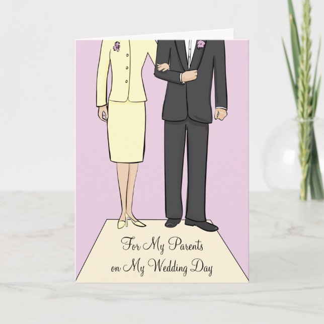 Parents Wedding Thank You Card (Front)