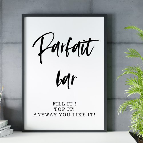 Parfait bar sign Poster