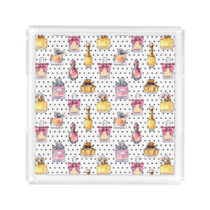 Parfum Bottle Pattern Acrylic Tray