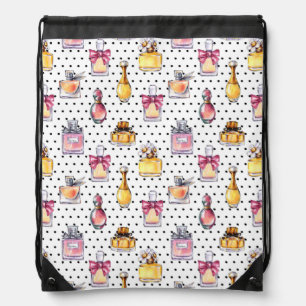 Parfum Bottle Pattern Drawstring Bag