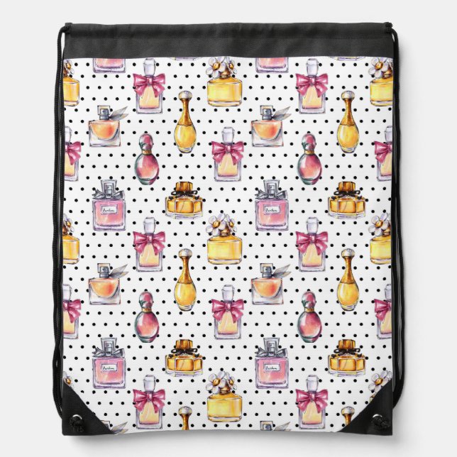 Parfum Bottle Pattern Drawstring Bag (Front)