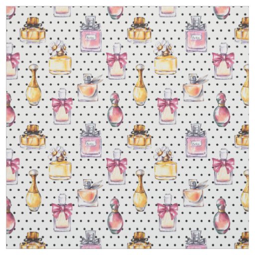 Parfum Bottle Pattern Fabric