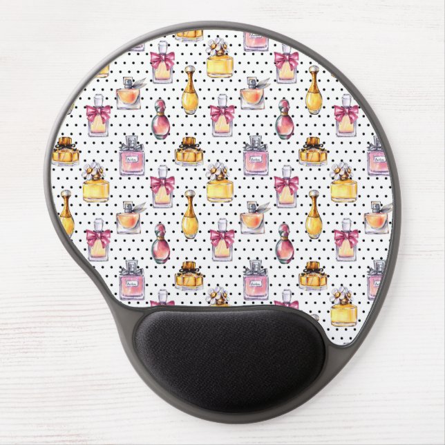 Parfum Bottle Pattern Gel Mouse Pad (Front)